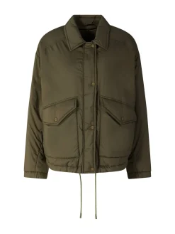 Jacke mit aufgesetzten Taschen Olivgrün