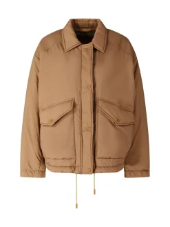 Jacke mit aufgesetzten Taschen Beige