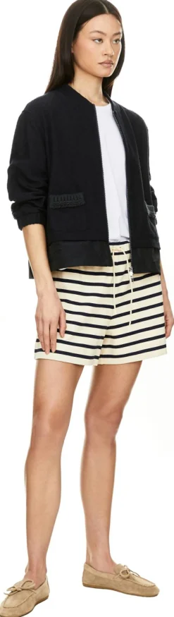 Jacke mit Logoaufnäher Marineblau