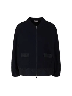 Jacke mit Logoaufnäher Marineblau
