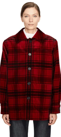 Jacke mit Schottenmuster Rot/Schwarz
