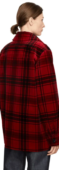 Jacke mit Schottenmuster Rot/Schwarz
