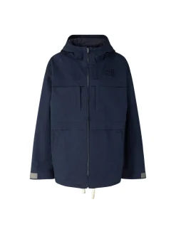 Jacke mit Sticklogo Marineblau