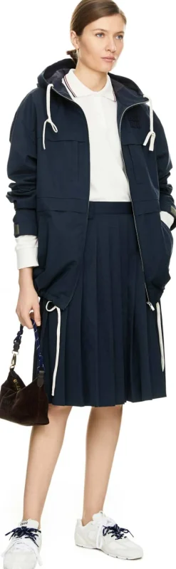 Jacke mit Sticklogo Marineblau