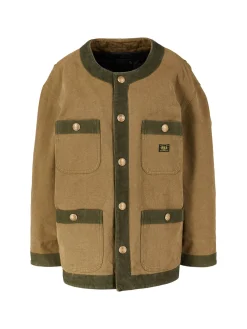 Jacke 'Trimmed' mit Cordbesatz Khaki
