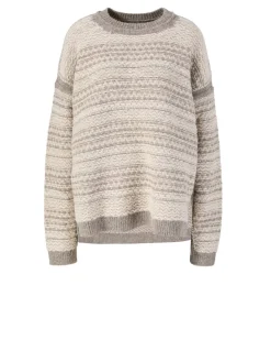 Jacquard-Pullover Beige