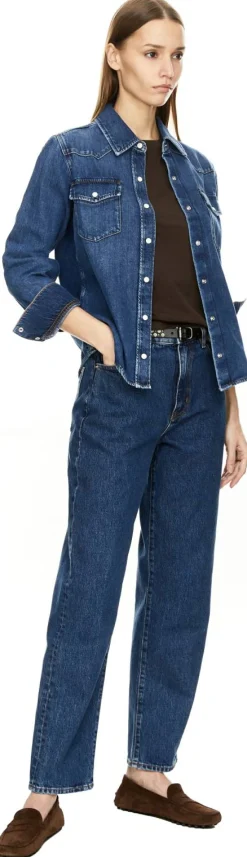Jeanshemd 'The Classic' Mittelblau