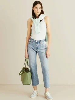 Jeans 'High Rise Stove Pipe' Blau