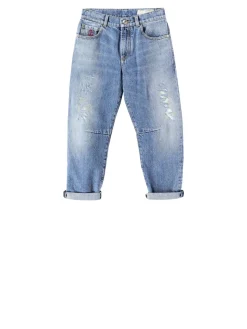 Jeans im Used-Look Hellblau