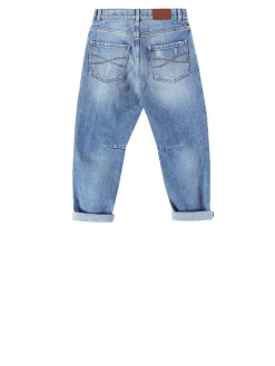 Jeans im Used-Look Hellblau