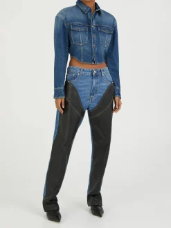 Jeansjacke 'Bianca' Mittelblau