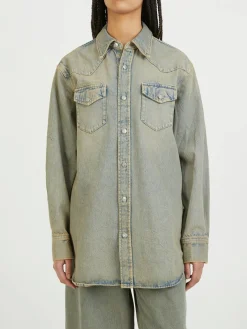 Jeansjacke Blau/Khaki