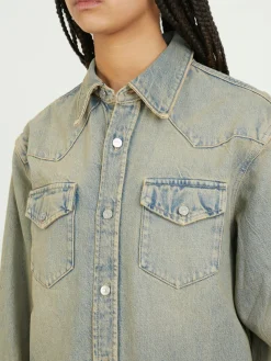 Jeansjacke Blau/Khaki
