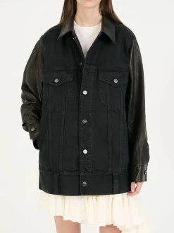 Jeansjacke 'Grizzo' Schwarz