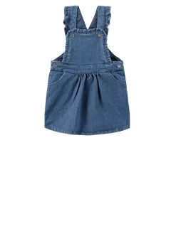 Jeanskleid mit Latz Blau