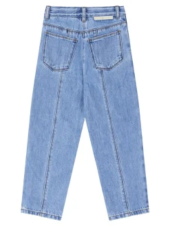 Jeans mit Sternen-Stickerei Blau