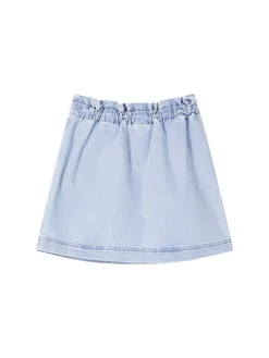Jeansrock 'Douchka' mit Stickerei Hellblau