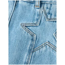 Jeansrock mit Label-Detail Mittelblau