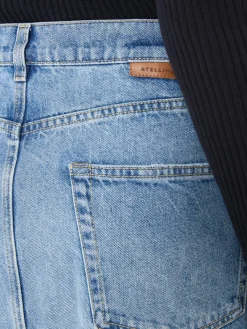 Jeansrock mit Schlitz Blau