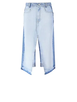 Jeansrock mit Schlitz Blau