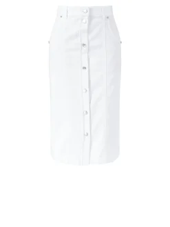Jeansrock Weiß