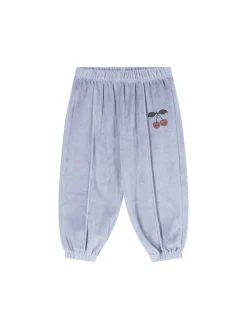 Jogginghose 'Wally' aus Samt Hellblau