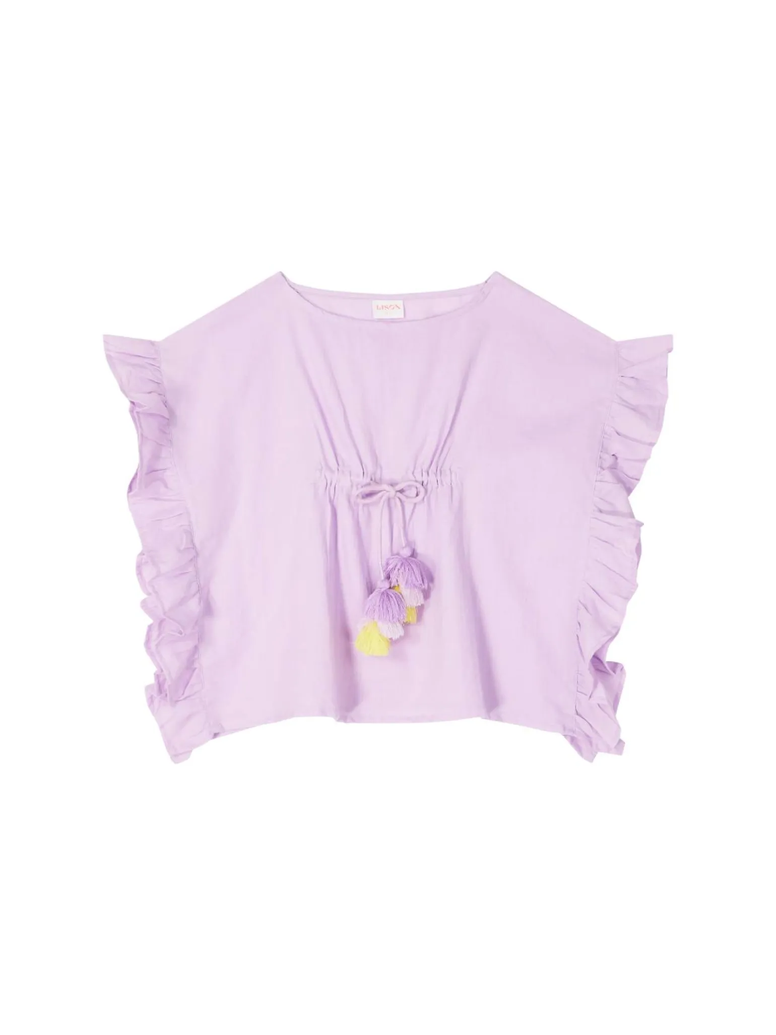 Kaftan 'Lea' mit Pompons Violett