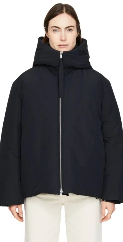Kapuzenjacke mit Daunen Schwarz