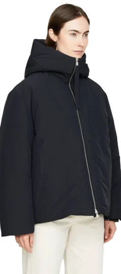 Kapuzenjacke mit Daunen Schwarz
