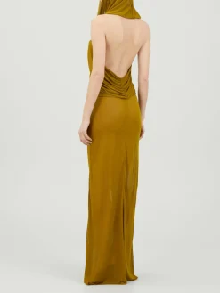 Kapuzenkleid Senfgelb