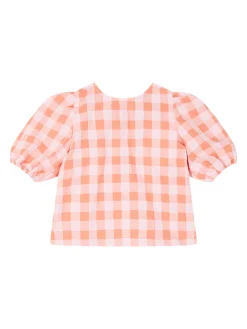 Karierte Bluse 'Mirelle' Pink