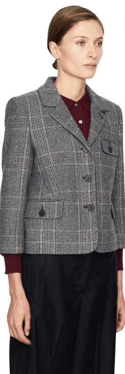 Karierter Blazer 'Taylor' Grau