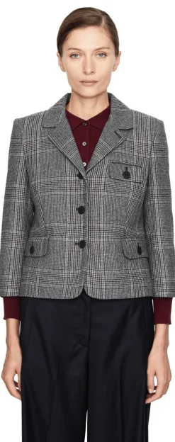 Karierter Blazer 'Taylor' Grau