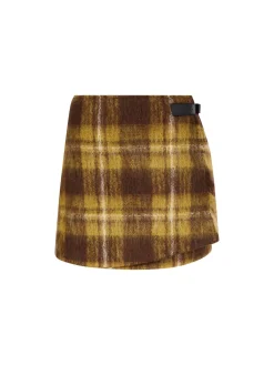 Karierte Rock aus Mohair und Wolle Multi