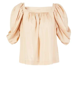 Kastige Seidenbluse Rosé