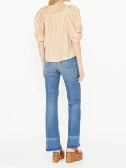 Kastige Seidenbluse Rosé