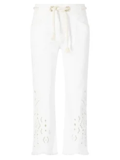Kick-Flare-Hose 'Alison' aus Denim Weiß