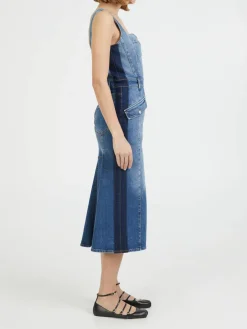 Kleid aus Denim Blau