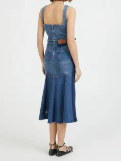 Kleid aus Denim Blau