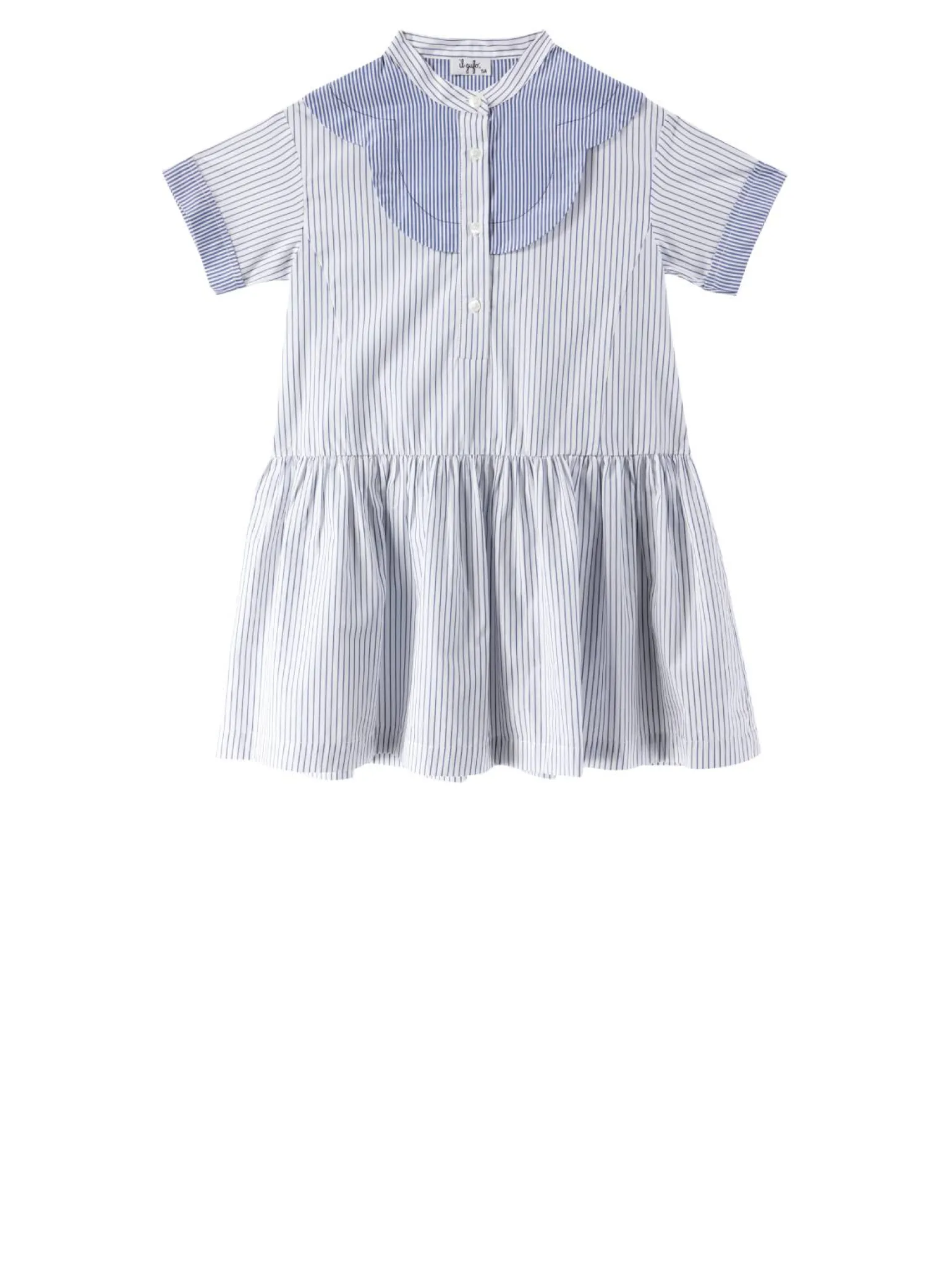 Kleid Blau/Weiß