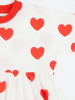 Kleid 'Hearts' Rot