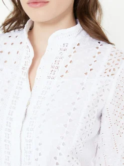 Kleid mit Gürtel Weiß