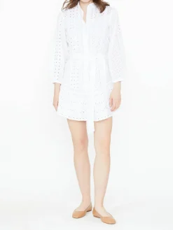 Kleid mit Gürtel Weiß
