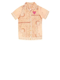 Kleid mit Paisley-Print 'Lucky' Orange