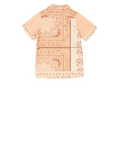 Kleid mit Paisley-Print 'Lucky' Orange