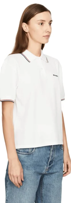 Kurzarm Poloshirt Weiß