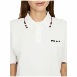 Kurzarm Poloshirt Weiß