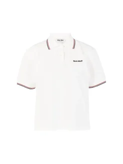 Kurzarm Poloshirt Weiß