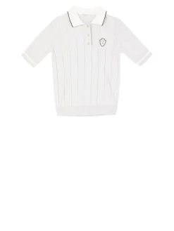 Kurzarm Poloshirt Weiß