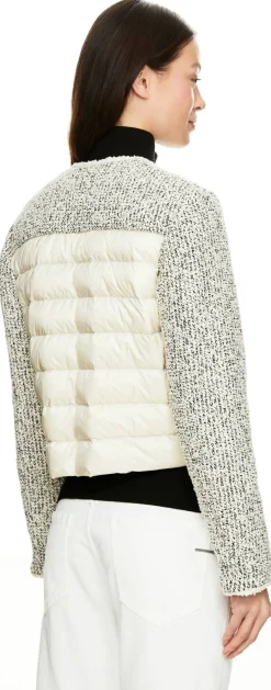 Kurze Daunenjacke 'Dauphine' aus Bouclé Crème